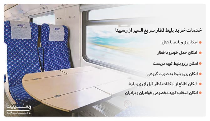 خدمات خرید بلیط قطار سریع السیر از رسپینا خدمات خرید بلیط قطار سریع السیر از رسپینا